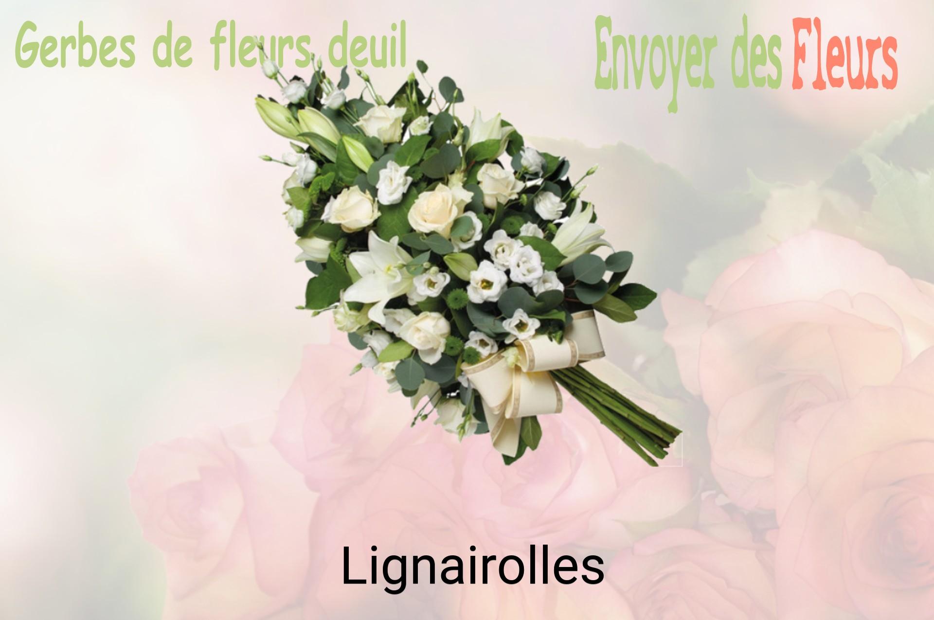 Gerbe de fleurs de deuil livrée à Lignairolles